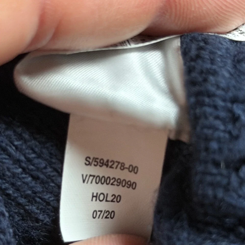 Banana Republic Mens Navy Blue Striped Shawl Collar Cardigan Sweater Large Wool
